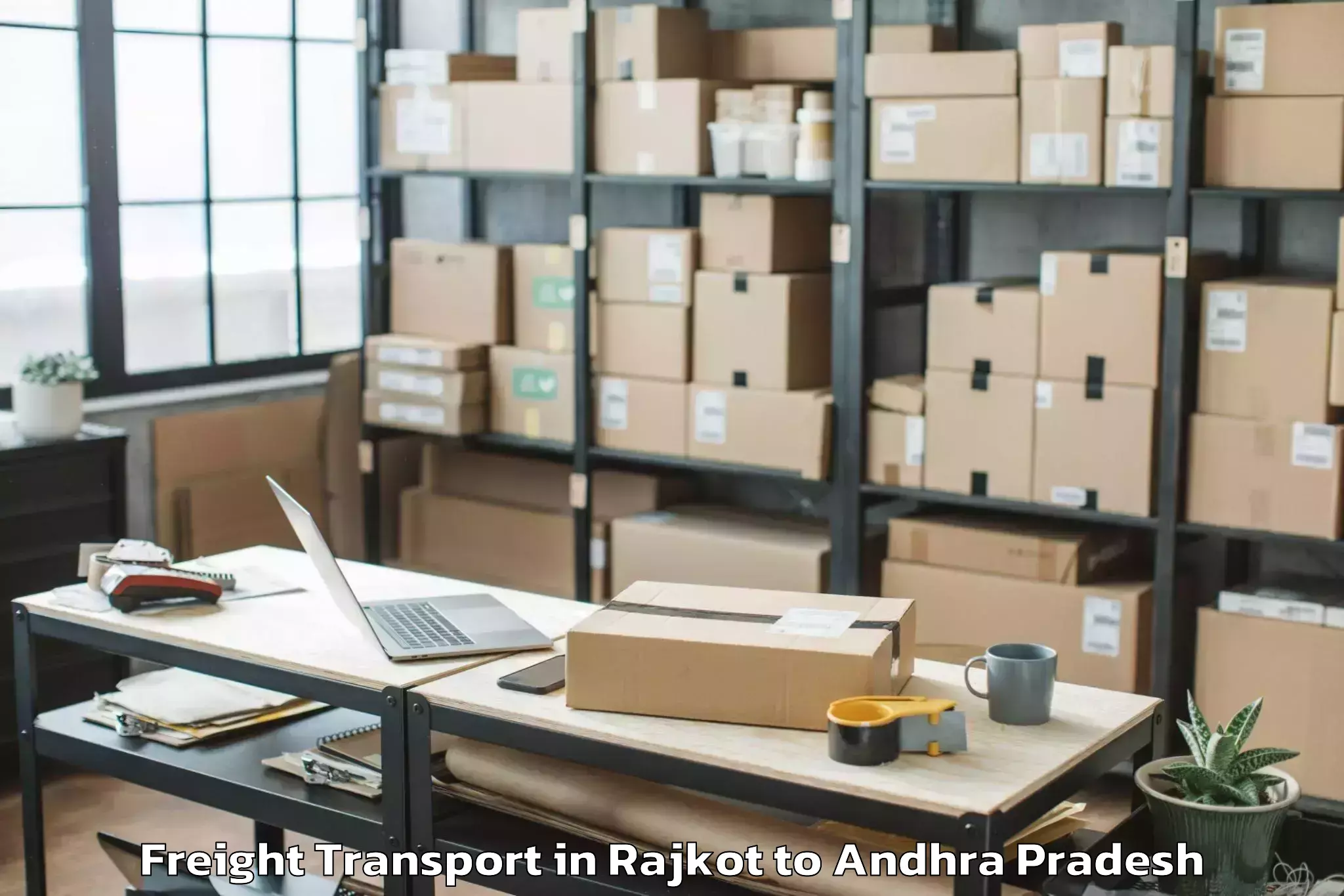 Leading Rajkot to Bikkavolu Freight Transport Provider